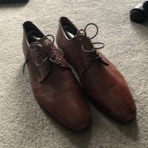 Leather dress shoes